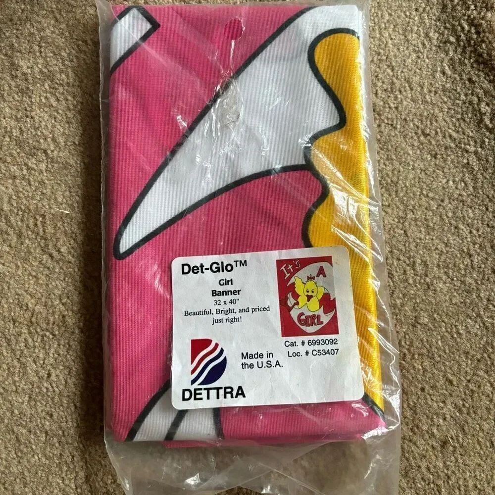Dettra Det-Glo 32x40” It’s A Girl Baby Banner *New*